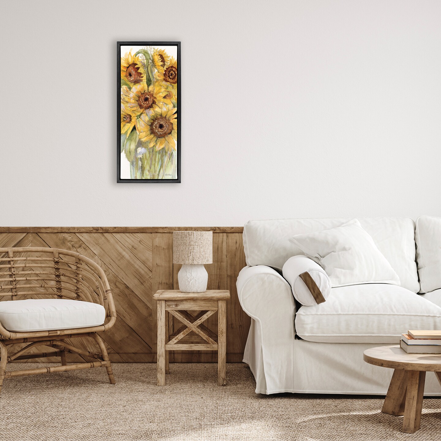 Stupell Industries Sunflowers Bouquet Close Up Floating Frame, design by Patti Bishop