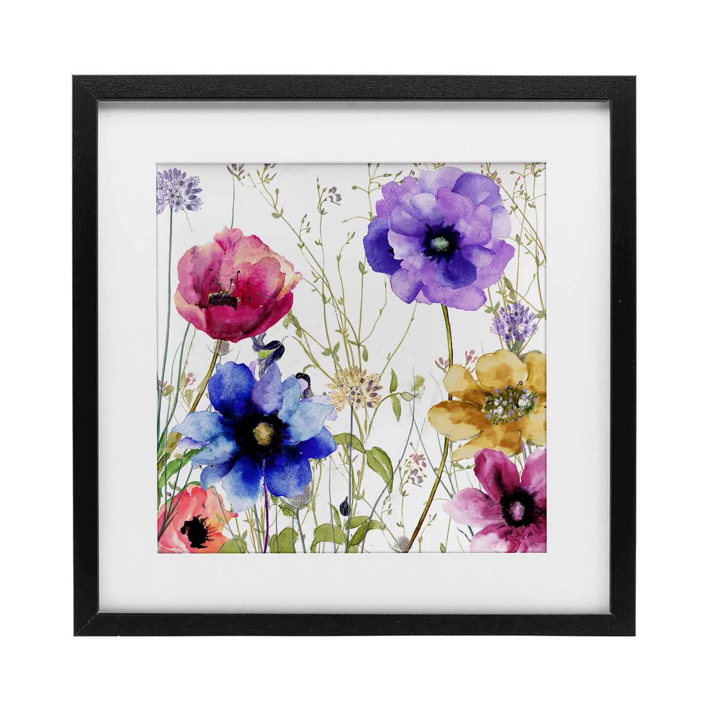 Stupell Industries Modern Spring Garden Flowers Framed Print Under Glass, design by Sasha