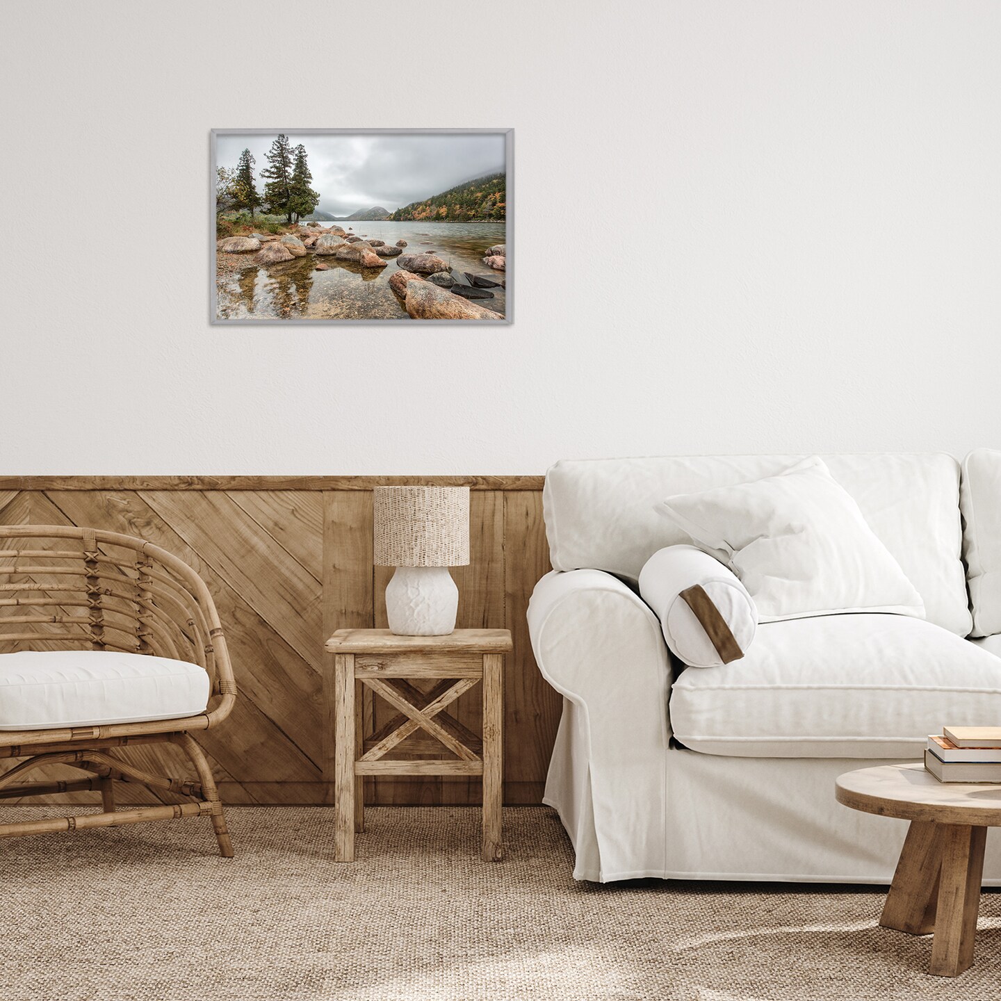 Stupell Industries Pond In The Mountains Framed Giclee, design by Jon Evan