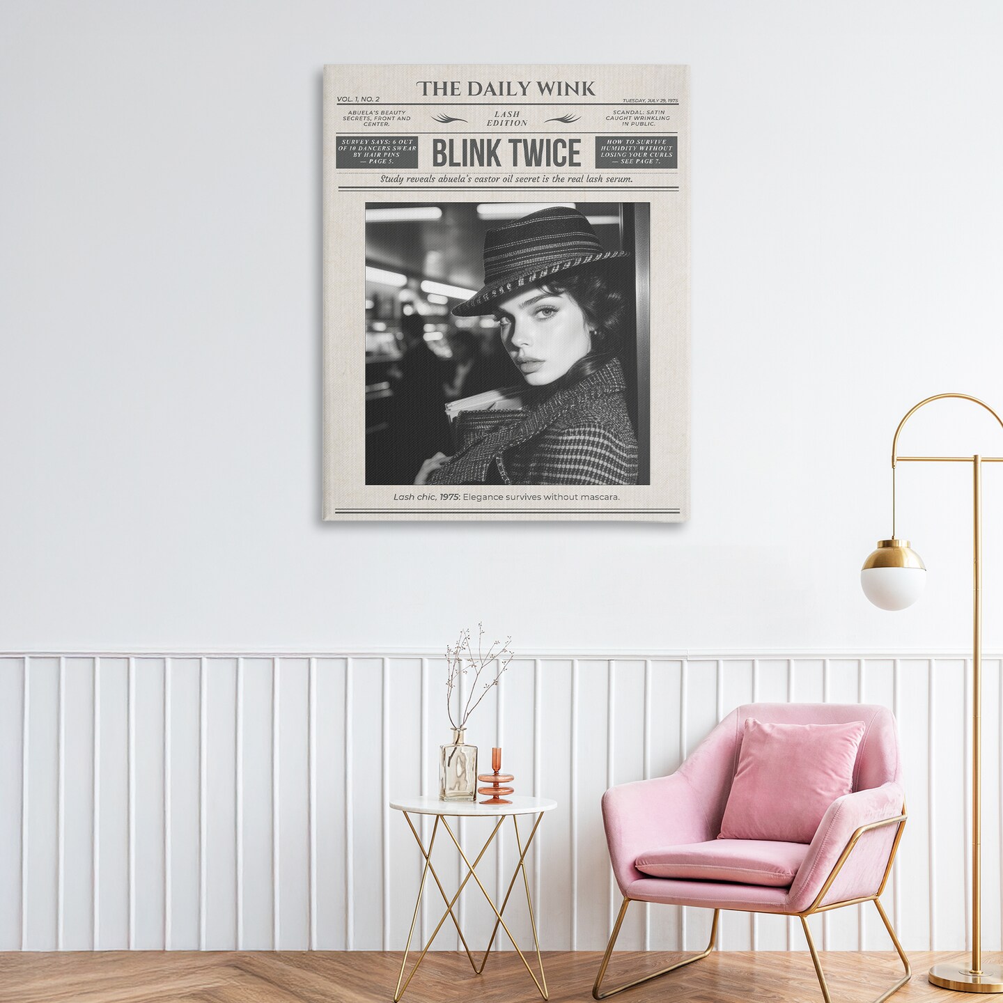 Stupell Industries The Daily Wink Magazine Canvas, design by A Barefoot Stylist