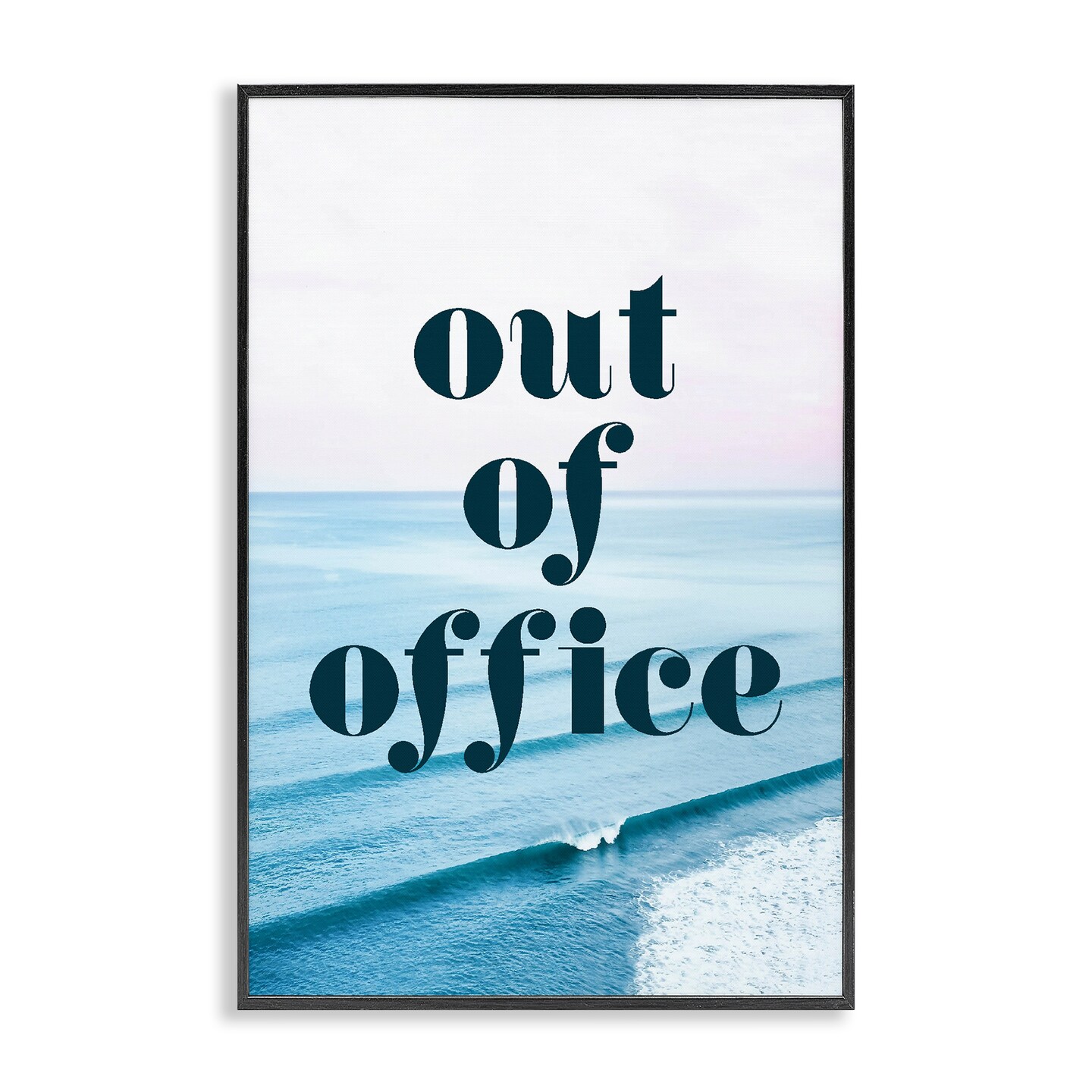 Stupell Industries Out of Office Ocean Waves Framed Giclee, design by Lil' Rue