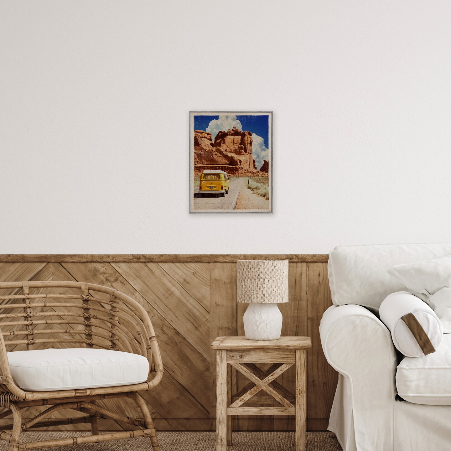 Stupell Industries Retro Desert Adventure Framed Giclee, design by Old Red Truck