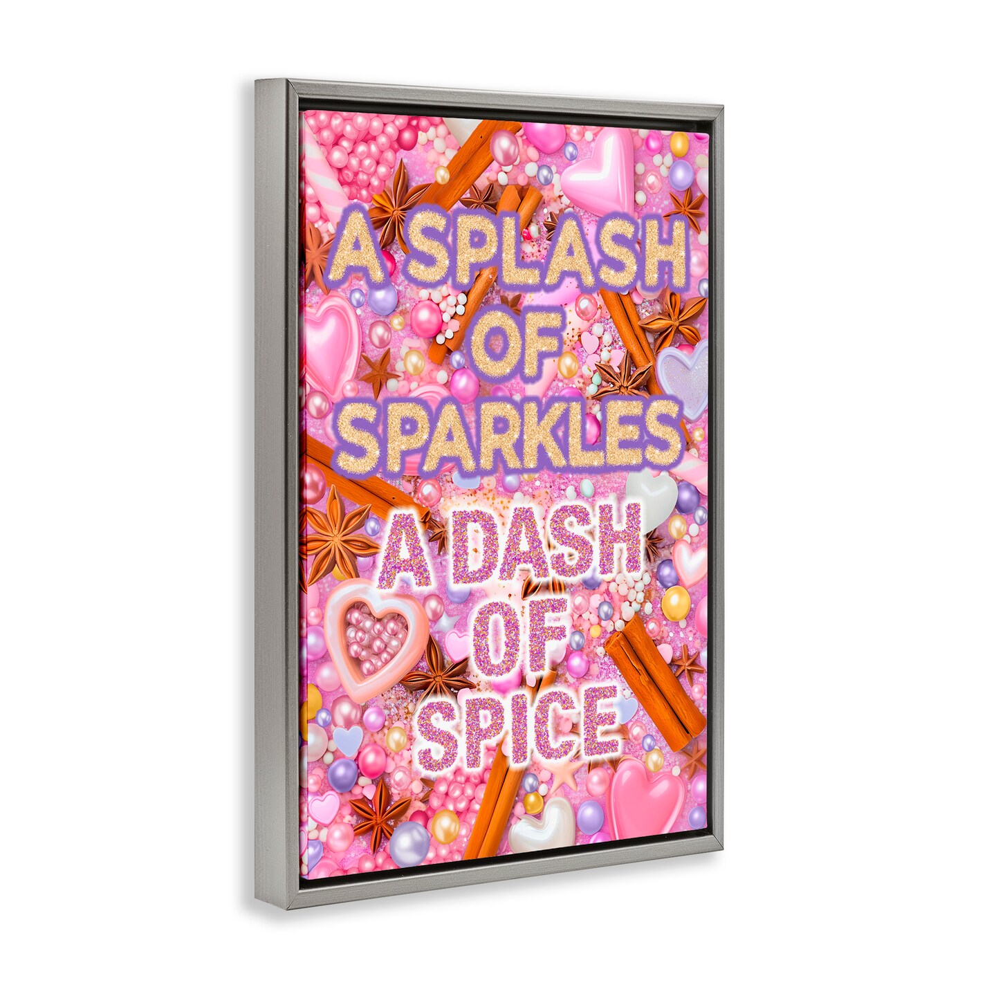 Stupell Industries Splash of Sparkle Dash Of Spice Floating Frame, design by Jess Stempel