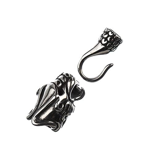 John Bead Antique Silver Style Animals Head Stainless Steel Clasps