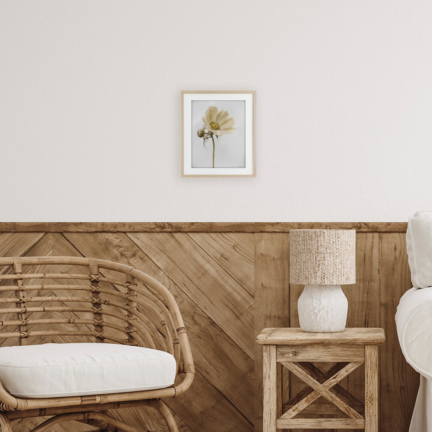 Stupell Industries Simple Beauty Soft Flower Framed Print Under Glass, design by Lori Deiter