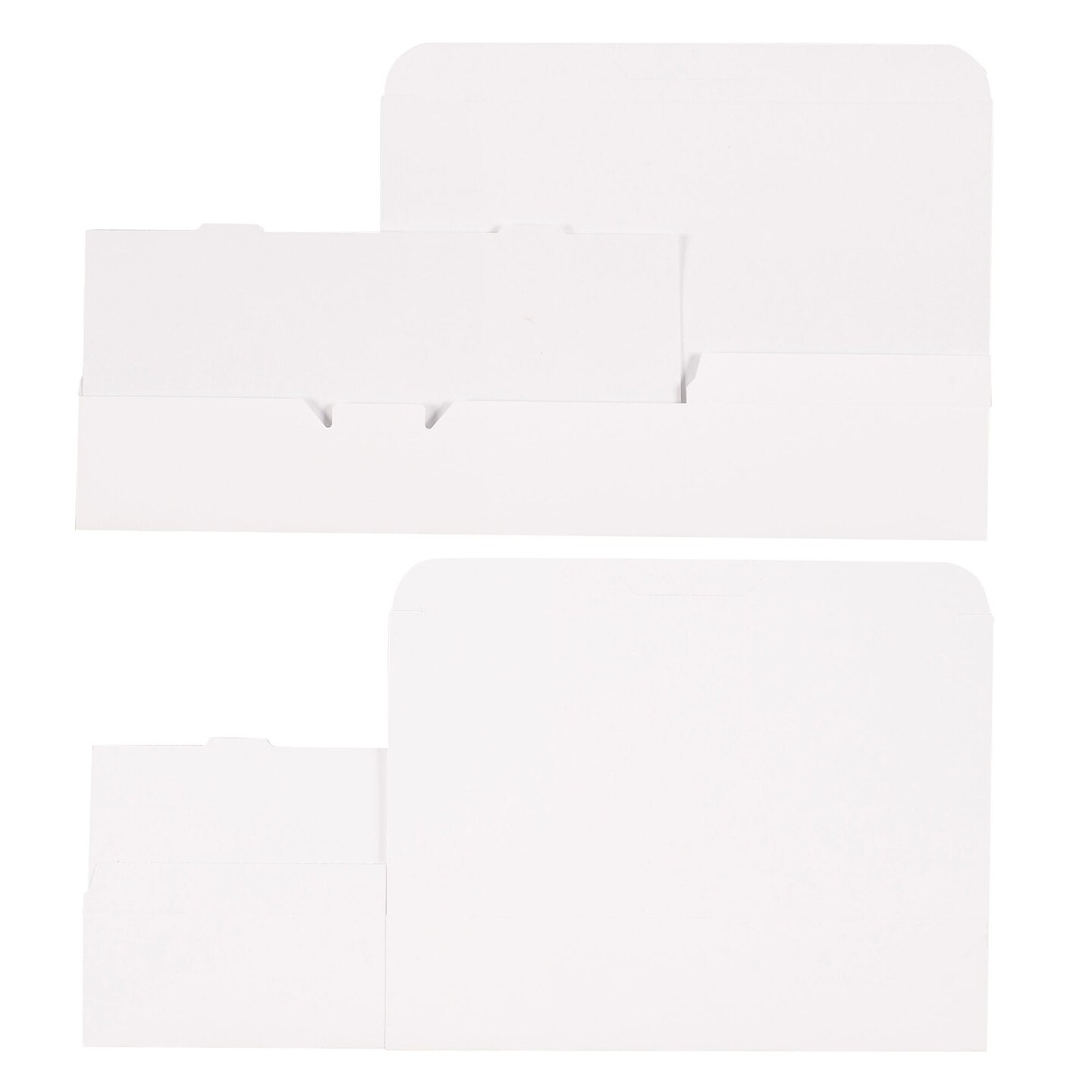 Made in USA - 50 Boxes - Fillable (empty) 1 lb. White Candy & Fudge Boxes - 7" x 3-3/8" x 2" - Food Safe