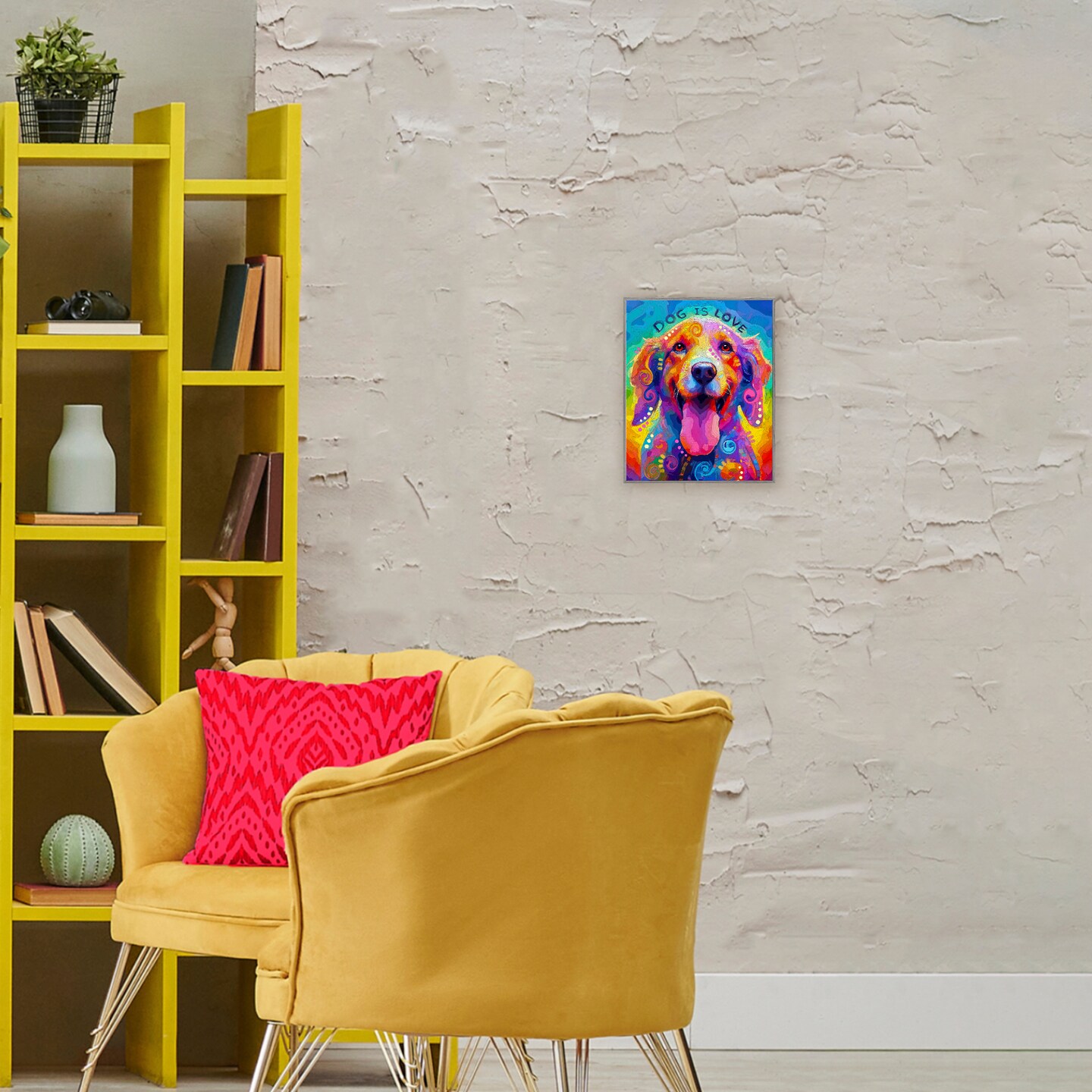 Stupell Industries Dog Is Love Swirled Pattern Framed Giclee, design by Dean Russo- Evolution Collection