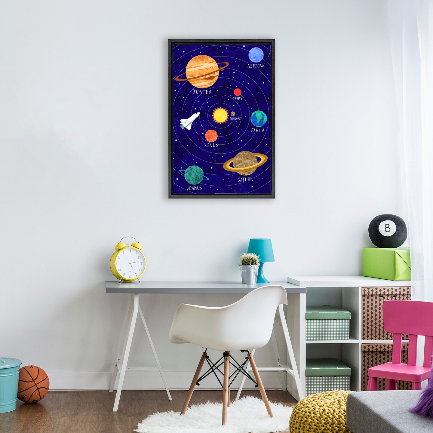 Stupell Industries Solar System Education Floating Frame, design by Elizabeth Caldwell