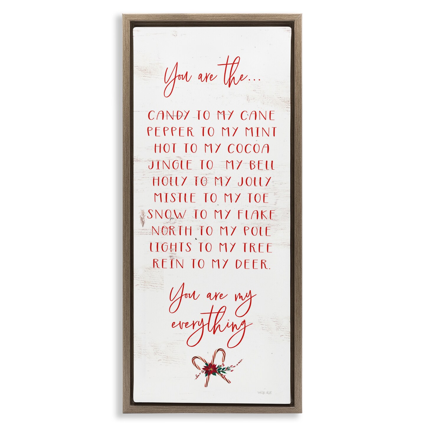 Stupell Industries My Everything Holiday Romance Floating Frame, design by Cindy Jacobs