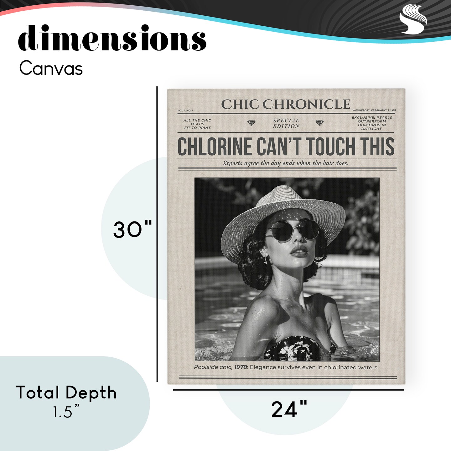 Stupell Industries Chic Chronical Vintage Magazine Canvas, design by A Barefoot Stylist