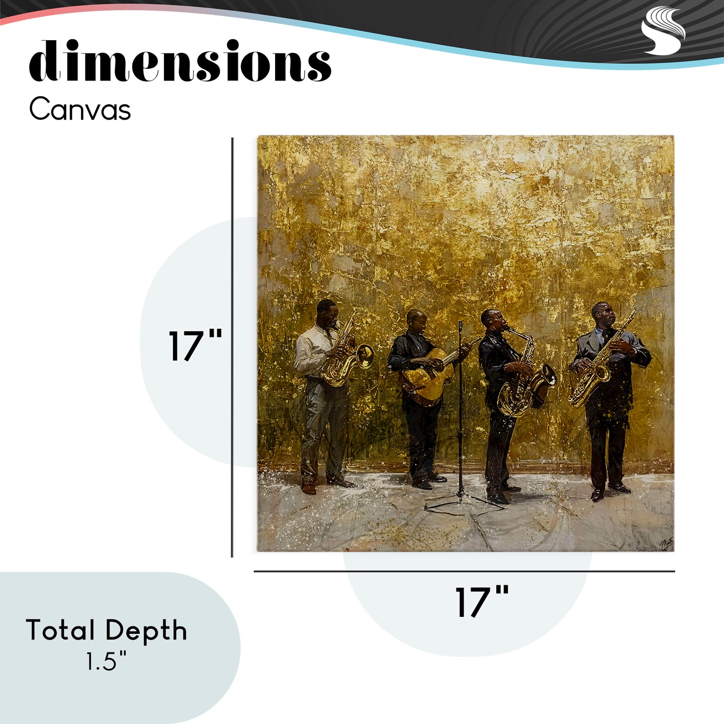 Stupell Industries Golden Era Jazz Musicians Canvas, design by Marta Wiley