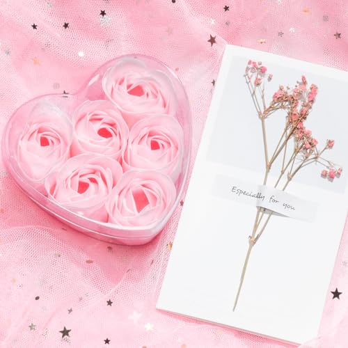Gifts for Mom, Woman, Wife Self Care Get Well Soon Gift Baskets, Rose Relaxing Spa Gift Basket Care Package w/ Luxury Flannel Blanket, Unique Valentines Day Gifts for Mom Her Friend Sister Wife Grandma