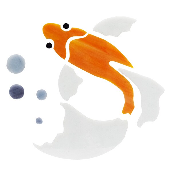 Pre-Cut Stained Glass Koi Fish-Make Your own Beautiful Glass Project.
