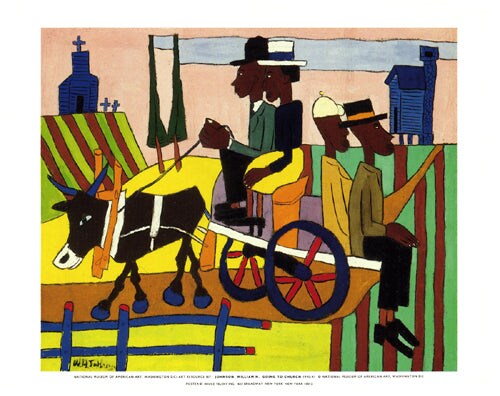Going to Church Mini Art Print by William H. Johnson - African American Art for Home & Office