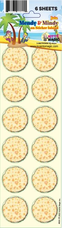 Matza Circle Stickers – 1" | 25 Sheets | Passover Matzah-Themed Stickers