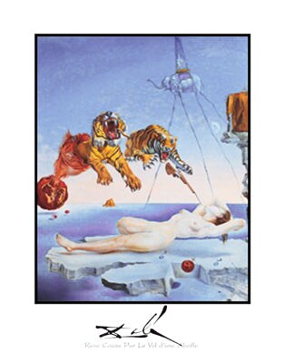 Reve Cause par la Vol d&#x27;une Abeille by Salvador Dali Wall Art D&#xE9;cor 28 x 22 Art Print