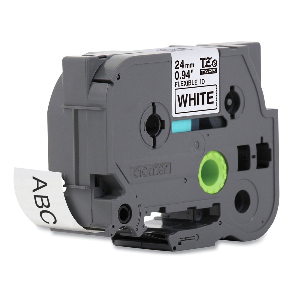 Brother P-Touch 0.94 in. x 26.2 ft. TZe Flexible Tape Cartridge for P-Touch Labelers - Black on White