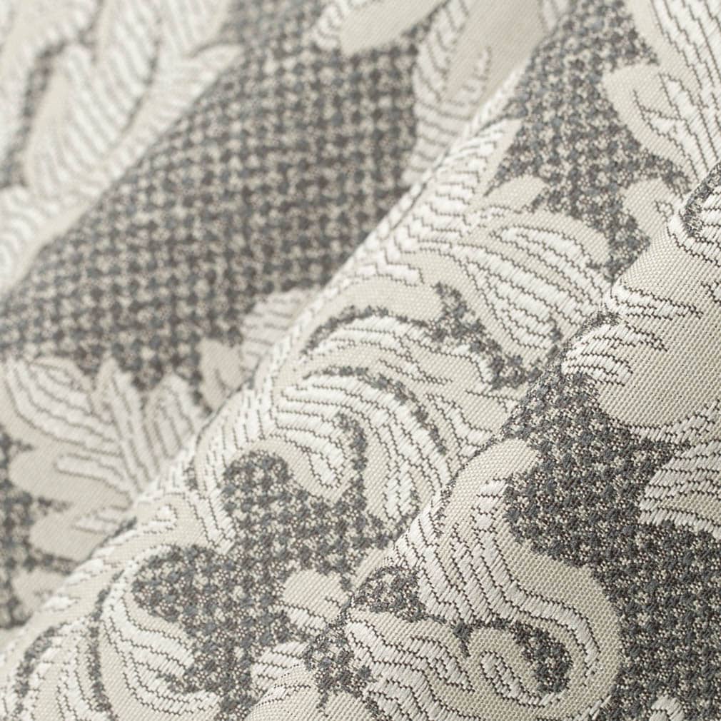 Pewter Victoria - Grey & Silver Damask Upholstery Fabric 54 Inches"