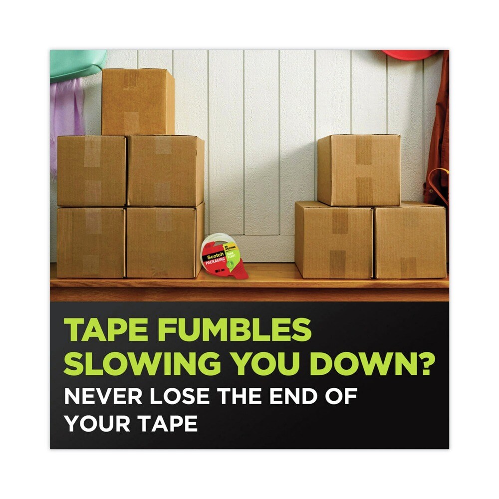 Scotch 1.5 in. Core 1.88 in. x 75 ft. Sure Start Packaging Tape for DP1000 Dispensers - Clear (6/Pack)