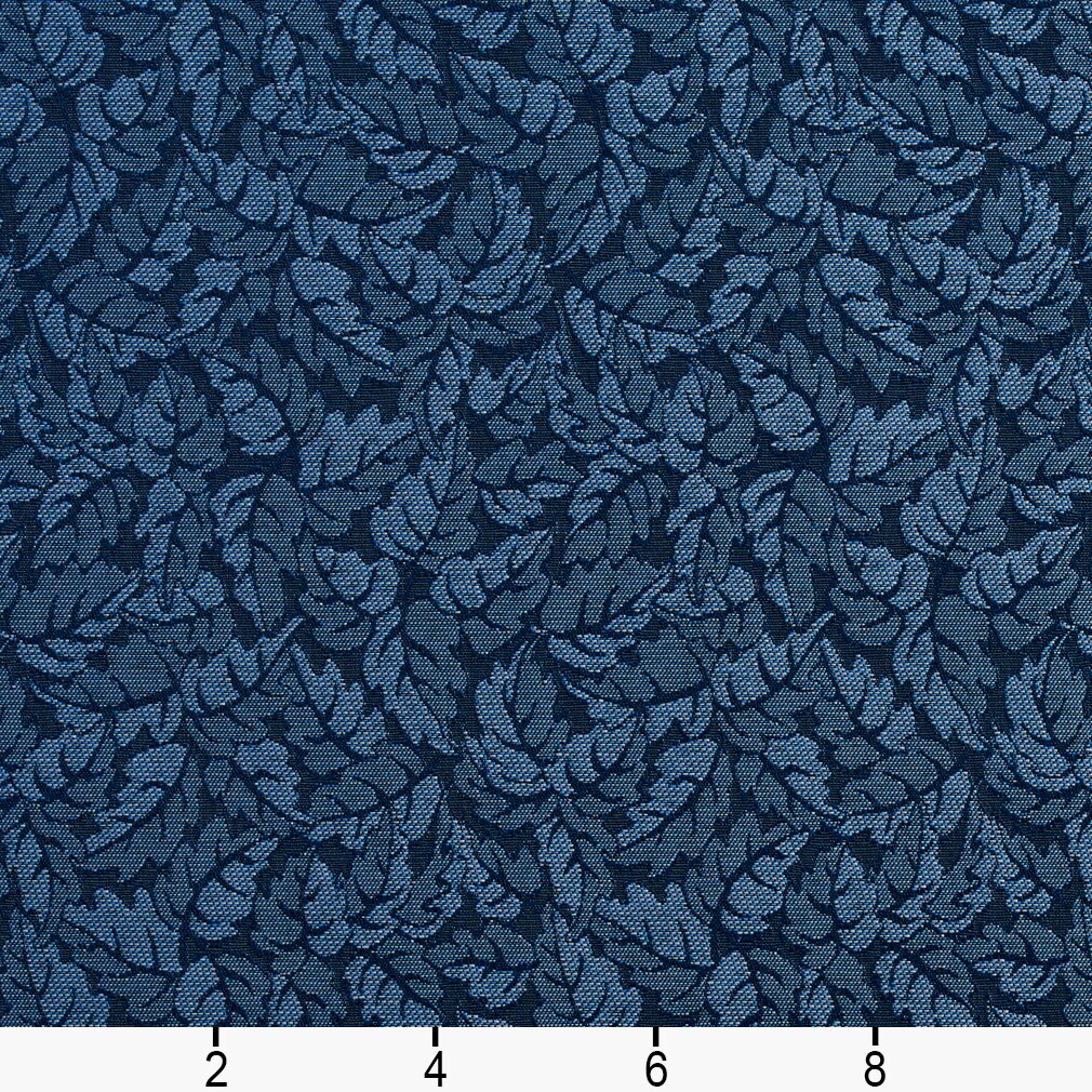 Azure - Blue Leaves,Small Scale Upholstery Fabric 54 Inches&#x22;