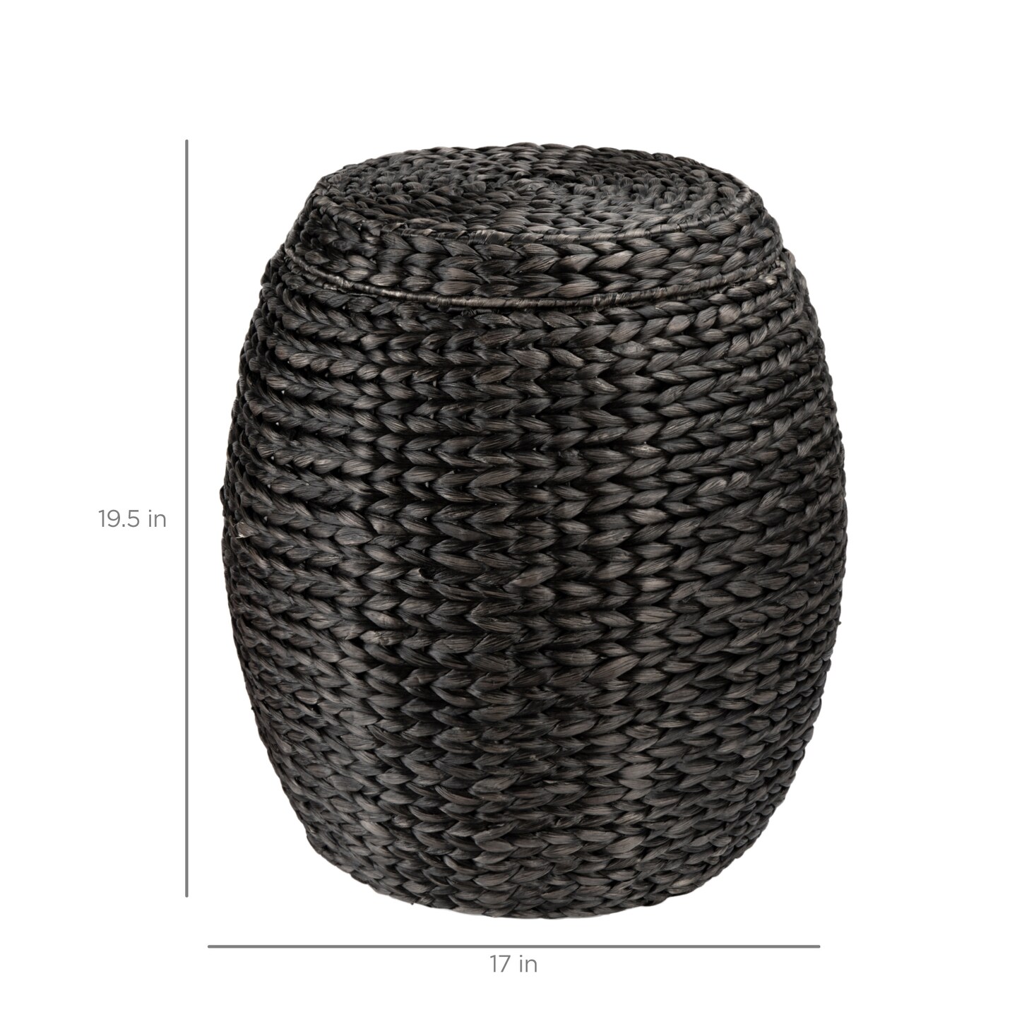 Best Choice Products Vintage Multipurpose Hyacinth Storage Organizer Tote Basket w/ Lid