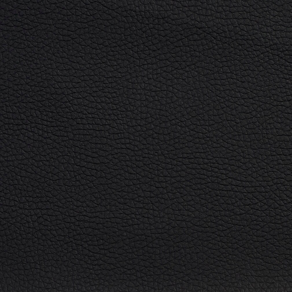 Chroma Black - Black Leather Grain,Plain & Solid Upholstery Fabric 54 Inches"