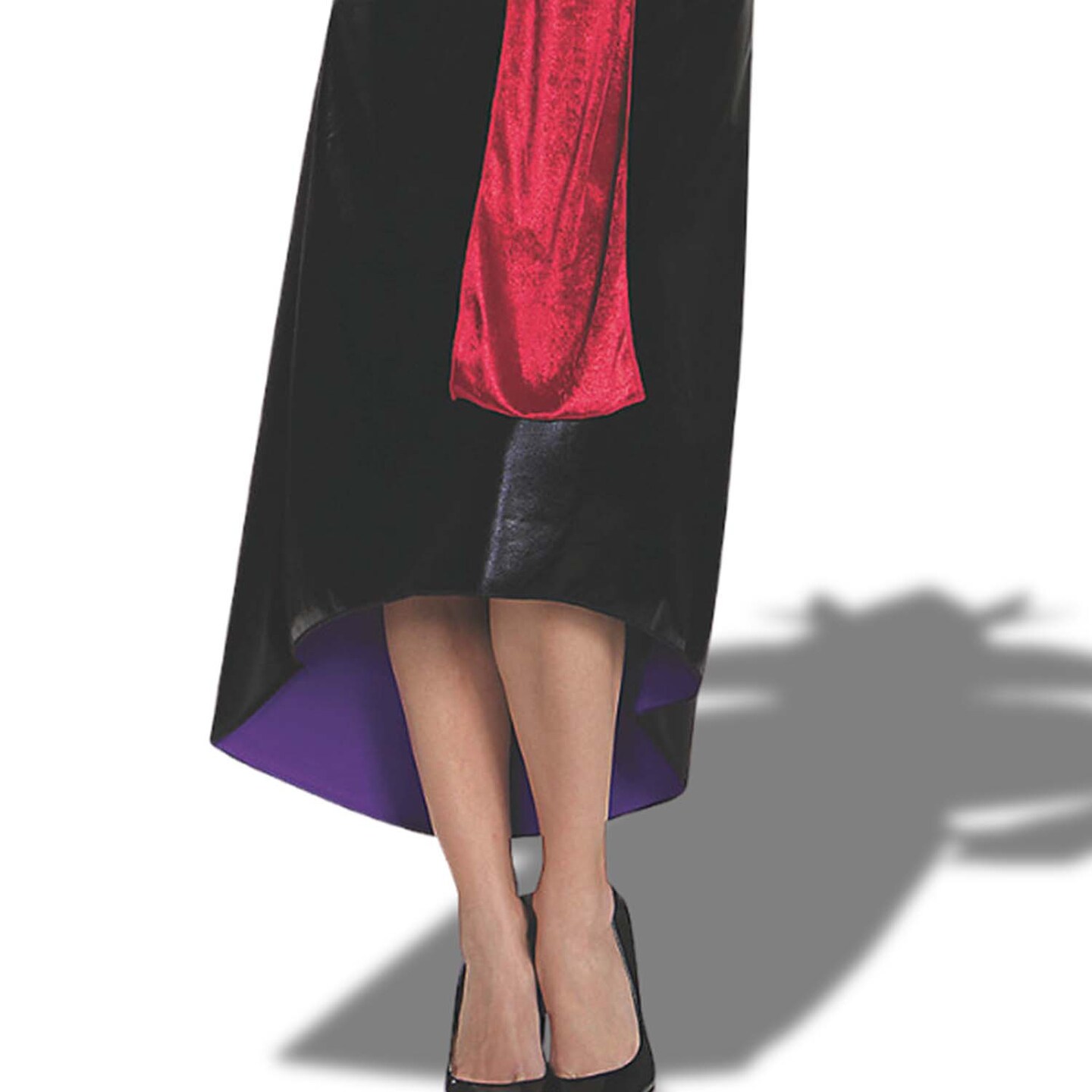 Womens Evil Queen Costume Black Red White Dress Cape Crown Adult Plus 18-20
