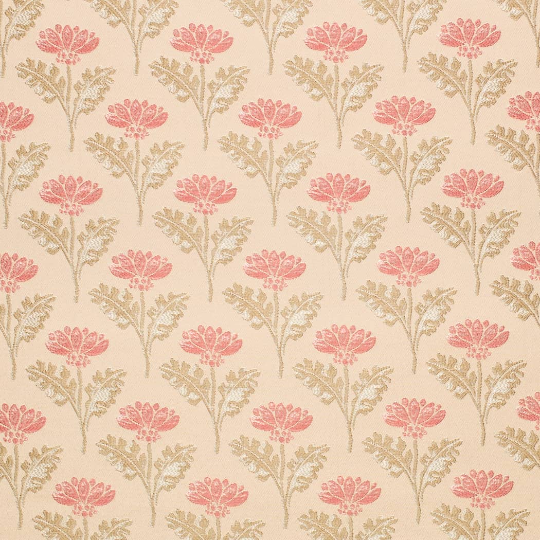 Grace Coral - Coral & Peach,Pink Floral Upholstery Fabric 54 Inches"