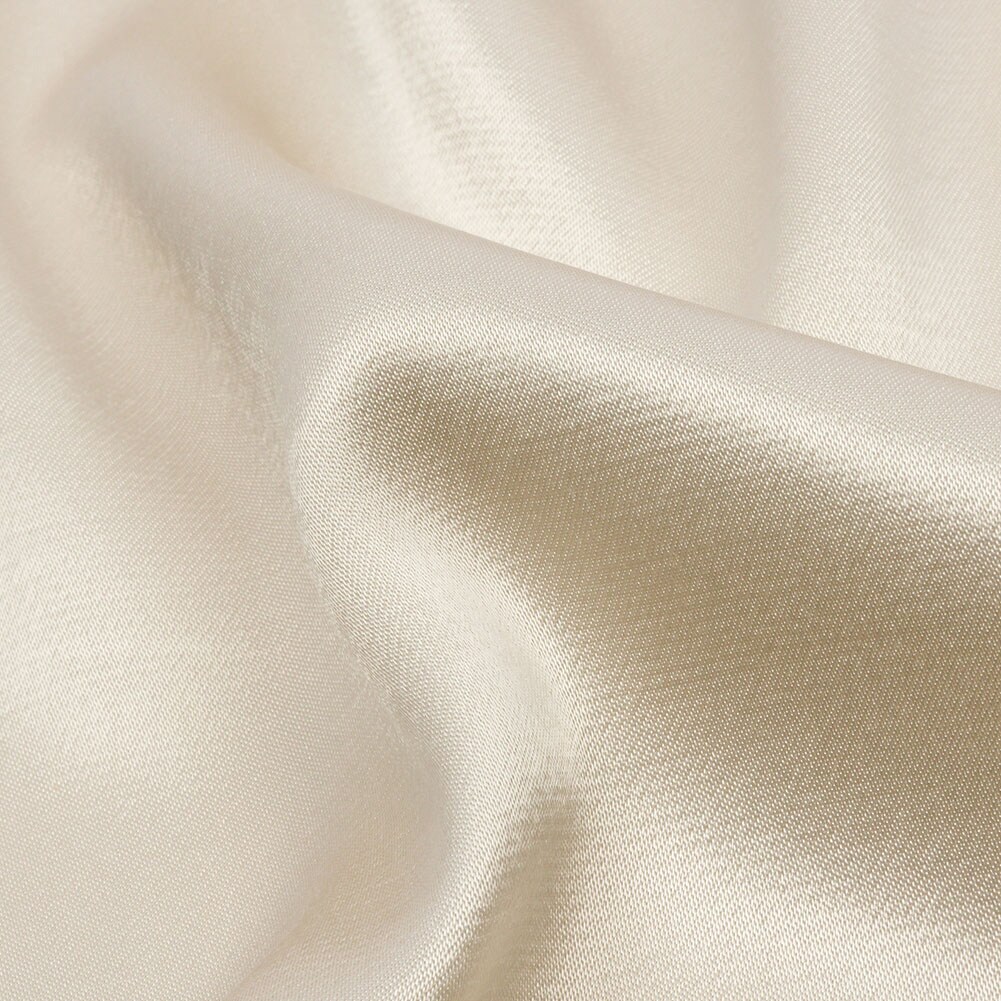 1 Yard Sustainable Viscose Fluid Satin Light Stone Fabric 55 Inches Width