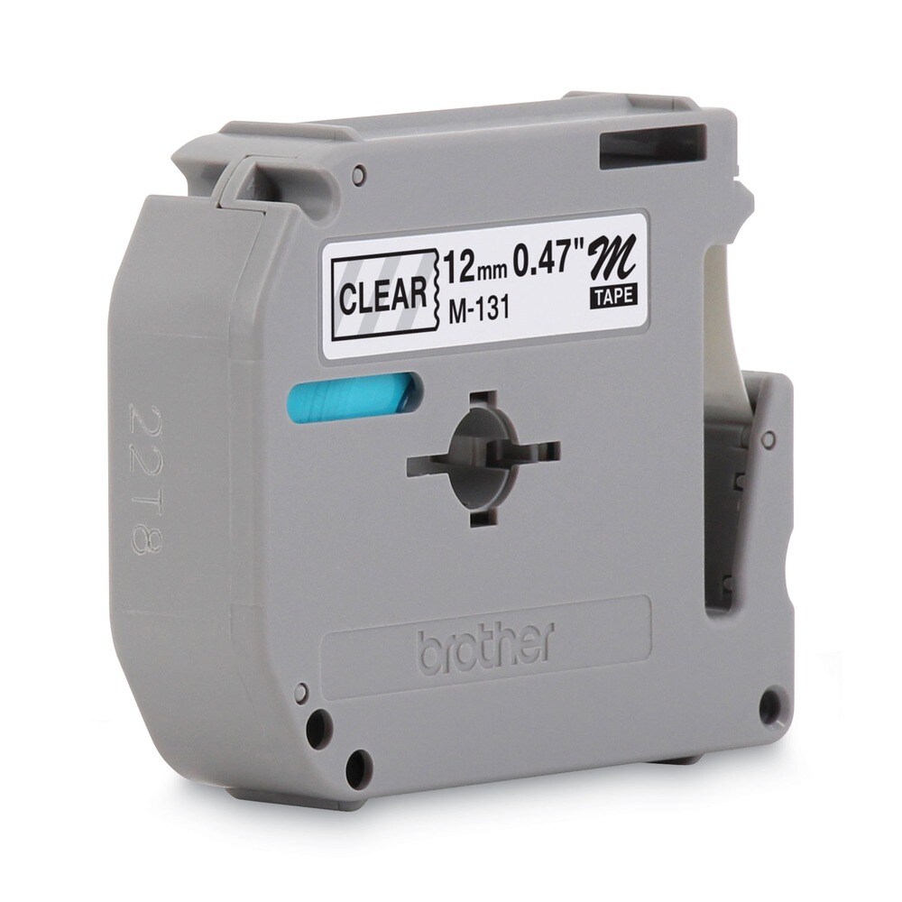 Brother P-Touch M Series 0.47 in. x 26.2 ft. Tape Cartridge for P-Touch Labelers - Black on Clear