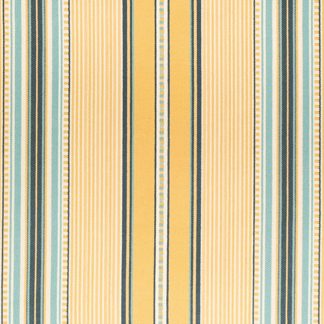 Terrace Sun - Blue,Gold & Yellow Stripe Upholstery Fabric 54 Inches"