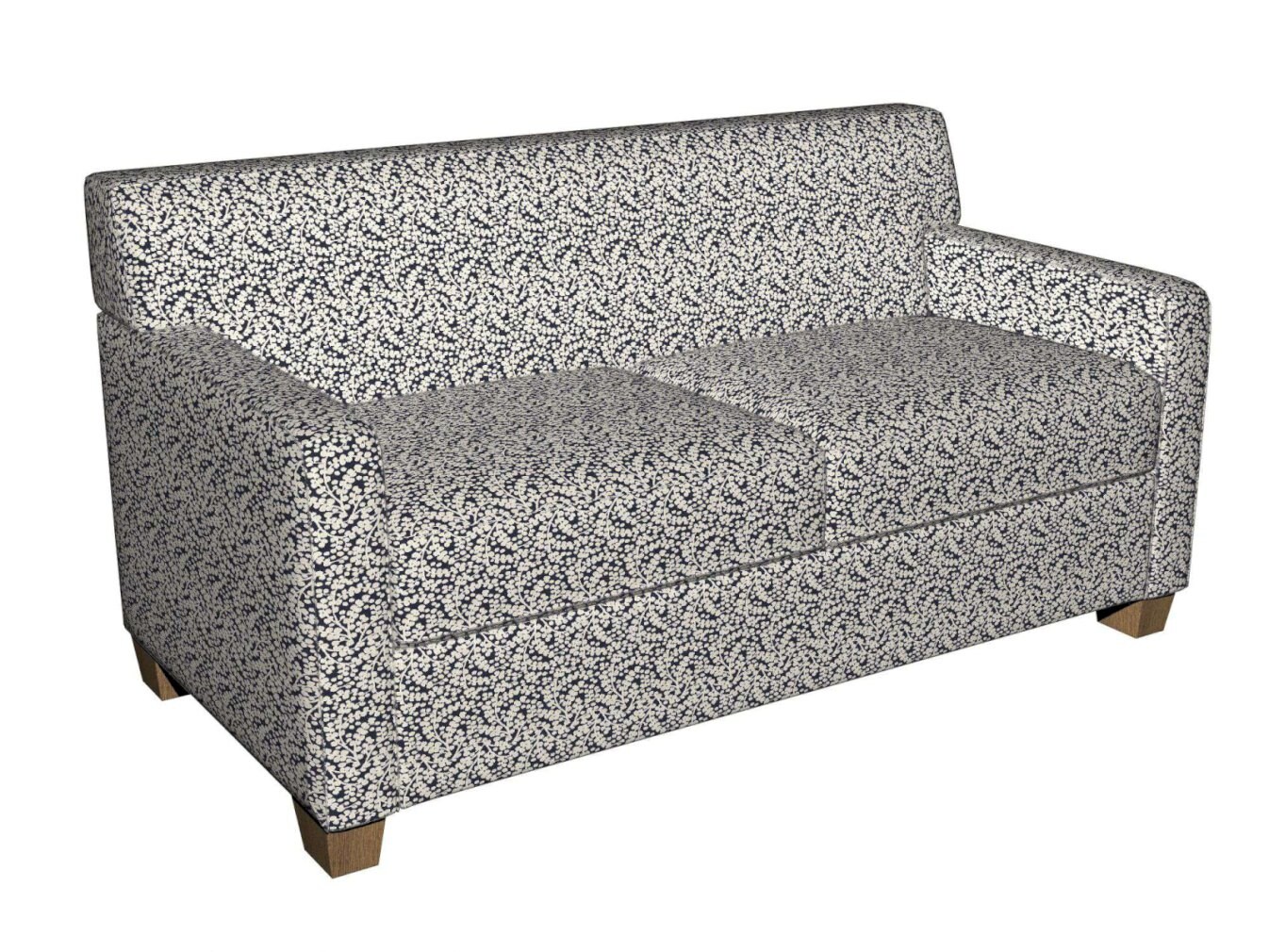 Cobalt Vine - Blue Abstract & Geometric,Leaves Upholstery Fabric 54 Inches"