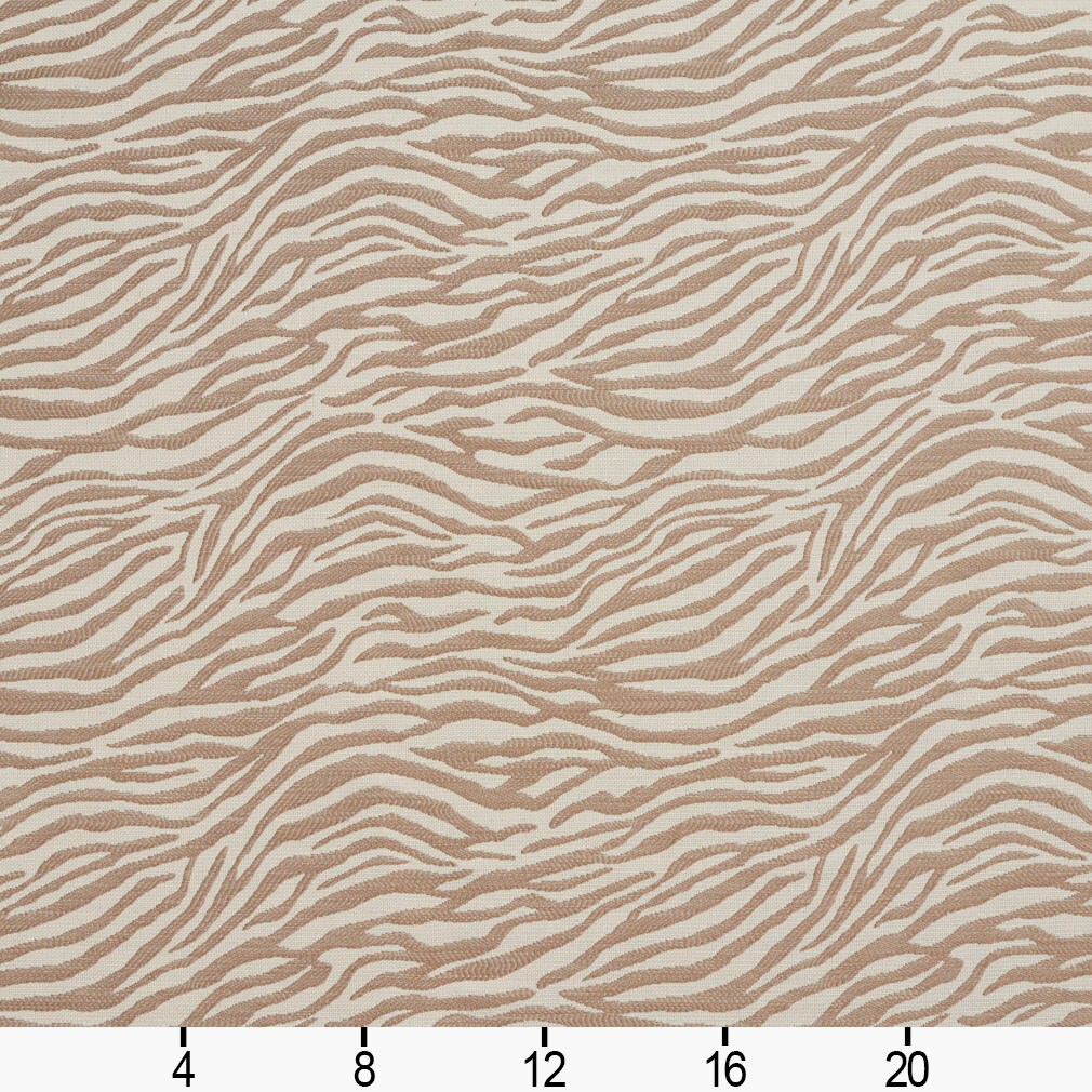 Zebra/Taupe - Beige & Taupe Animal Print Upholstery Fabric 54 Inches"