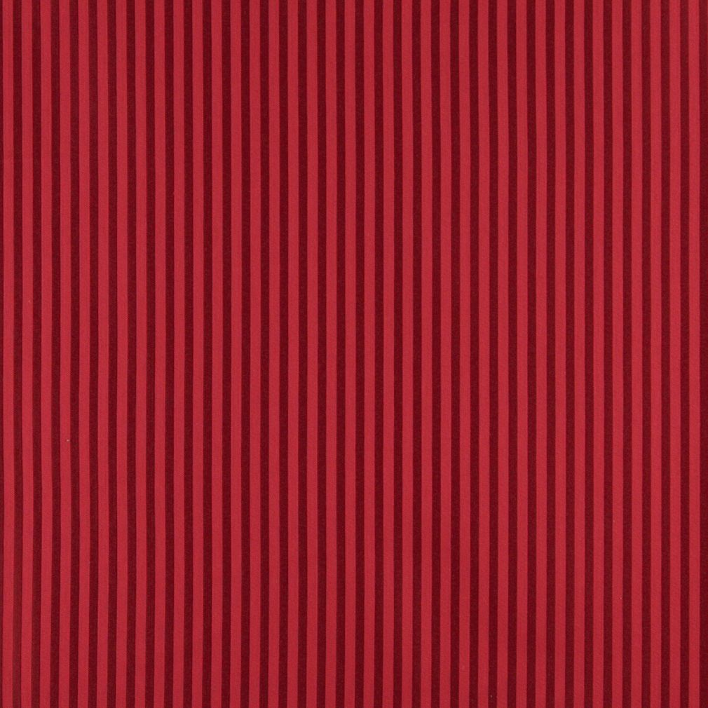 Ruby Stripe - Red & Burgundy Stripe Upholstery Fabric 54 Inches"
