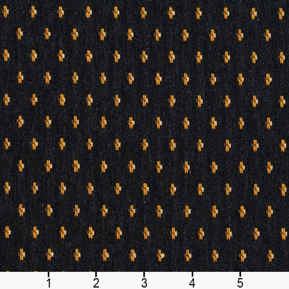 Espresso Dot - Black Small Scale Upholstery Fabric 54 Inches"