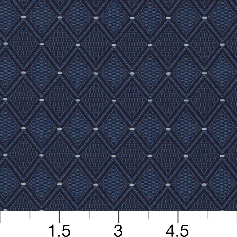Baltic - Blue Diamonds,Small Scale Upholstery Fabric 54 Inches"
