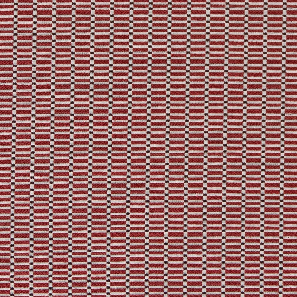 Ruby Stack - Red & Burgundy Small Scale Upholstery Fabric 54 Inches"