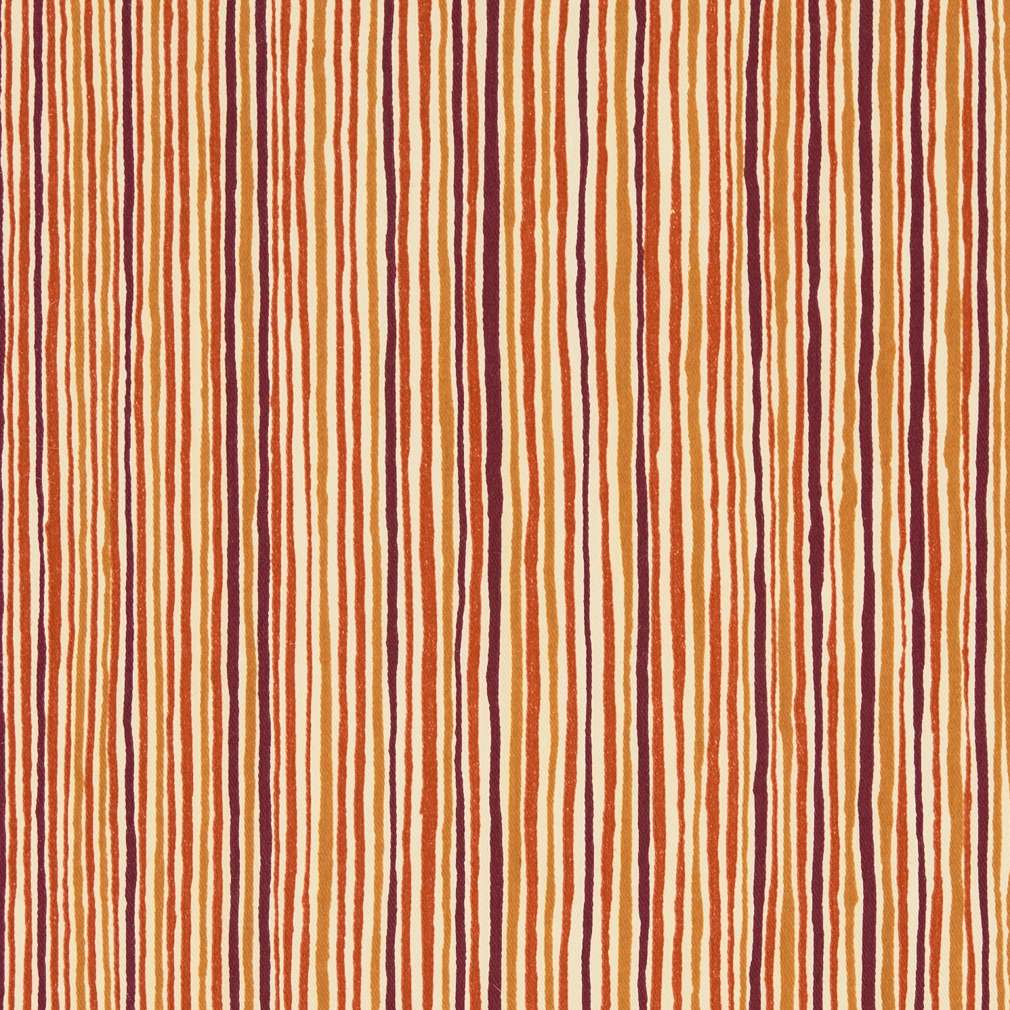 Jewel - Orange Rust,purple Small Scale,stripe Upholstery Fabric 54 Inches"