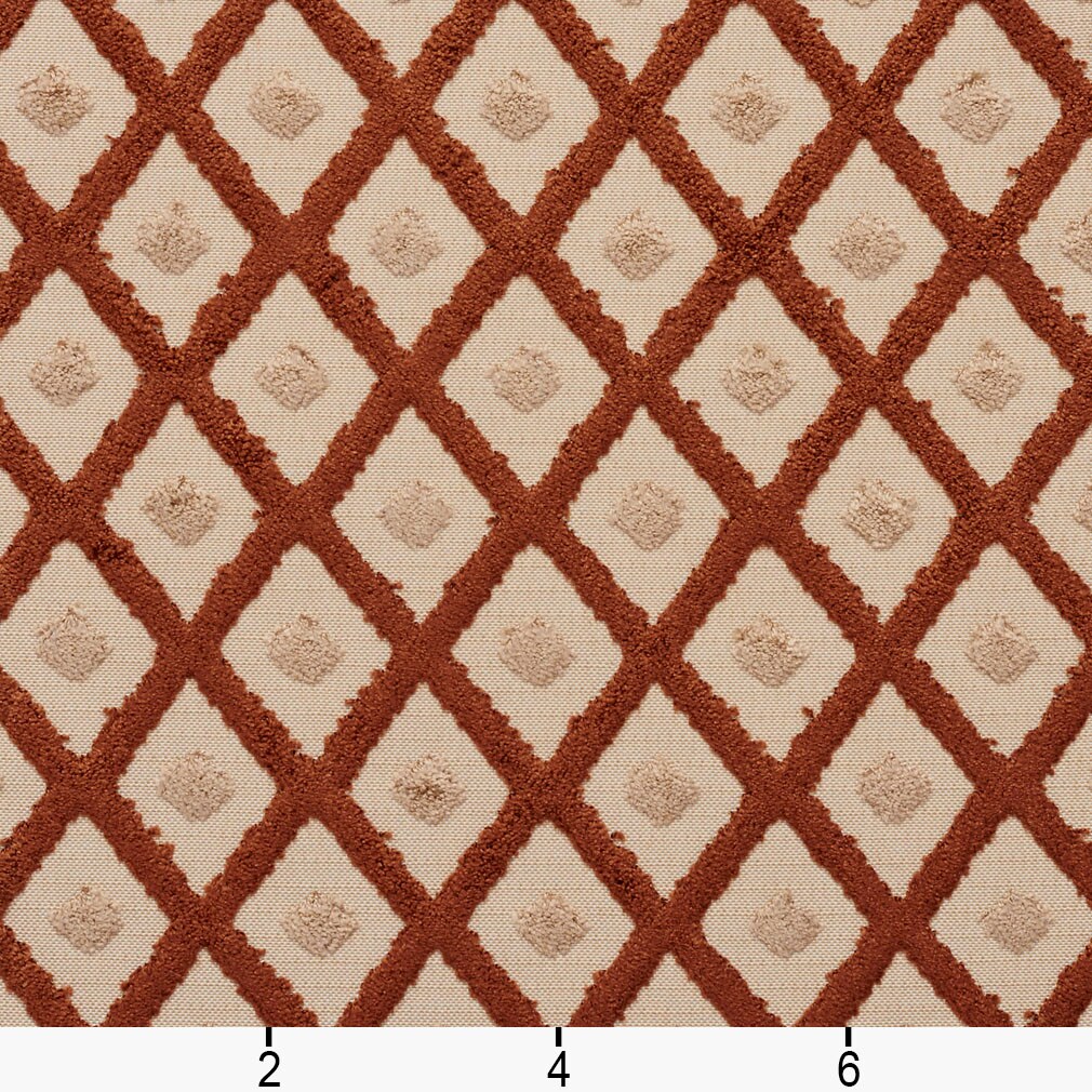 Upholstery Fabric - Beige/Tan/Taupe, Brown Diamond, Small Scale Upholstery Fabric 54 Inches"