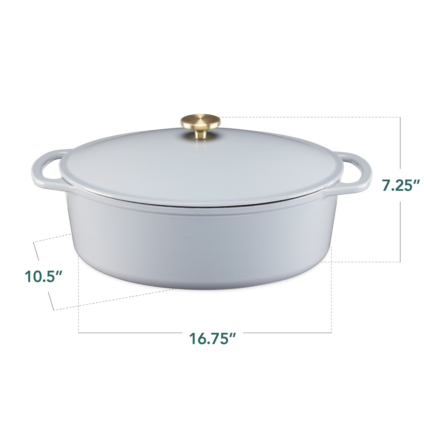 Best Choice Products Oval 7.5 Quart Cast-Iron Dutch Oven, Heavy-Duty w/ Enamel, Side Handles