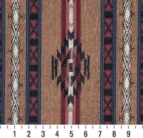 Pottery Stripe - Brown,Red & Burgundy Global,Southwestern,Stripe Upholstery Fabric 54 Inches"