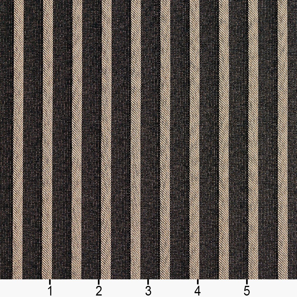 Onyx/Stripe - Black Stripe Upholstery Fabric 54 Inches&#x22;