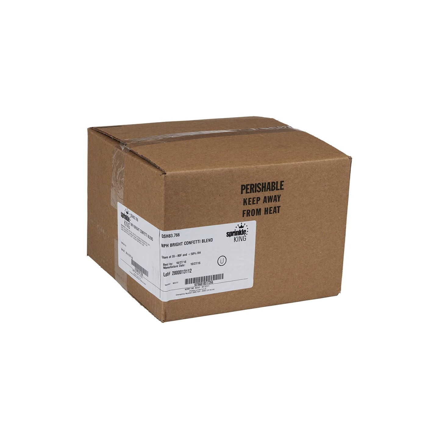 Sprinkle King Bright Confetti Blend Non Partially Hydrogenated Decorettes 5 Pound 4 Pack Bulk