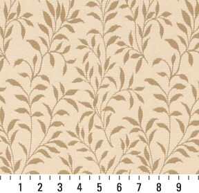 Cream Leaf - Beige & Taupe Leaves Upholstery Fabric 54 Inches"