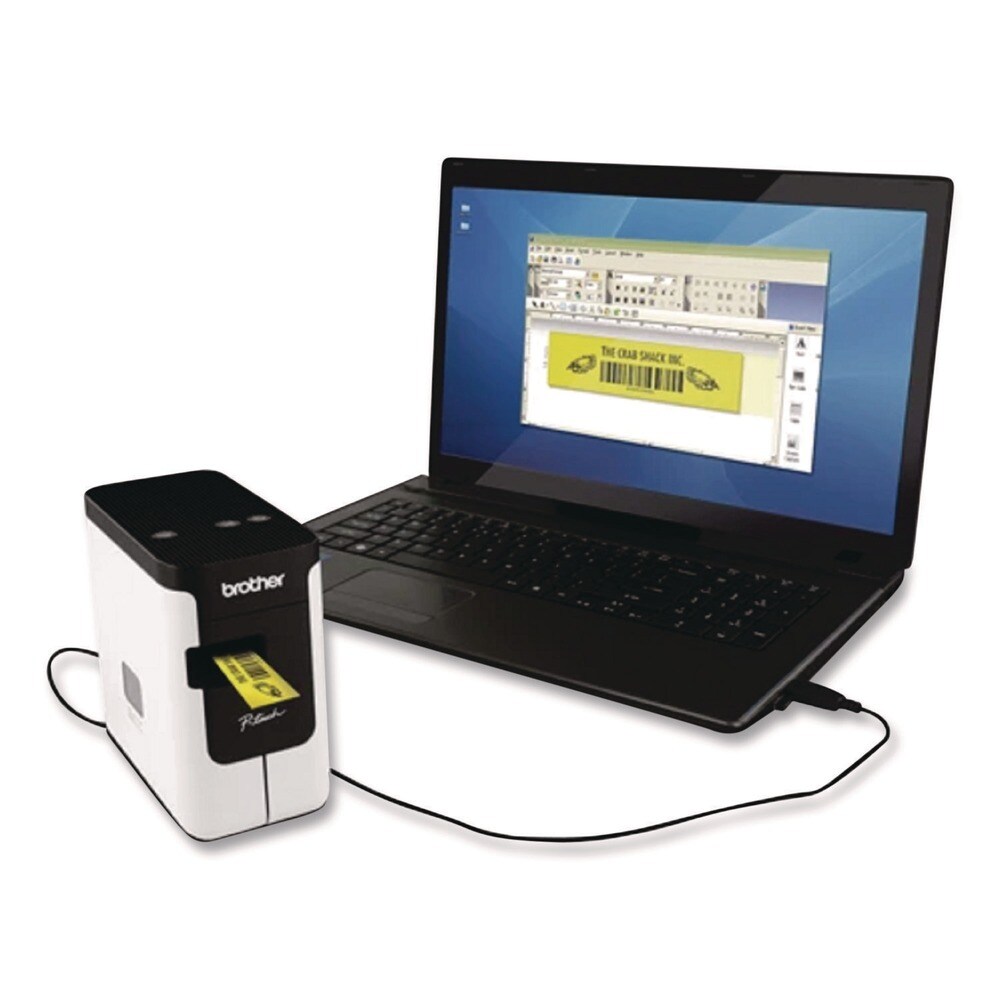 Brother P-Touch 3.1 in. x 6 in. x 5.6 in. 30 mm/s Print Speed PC-Connectable Label Printer