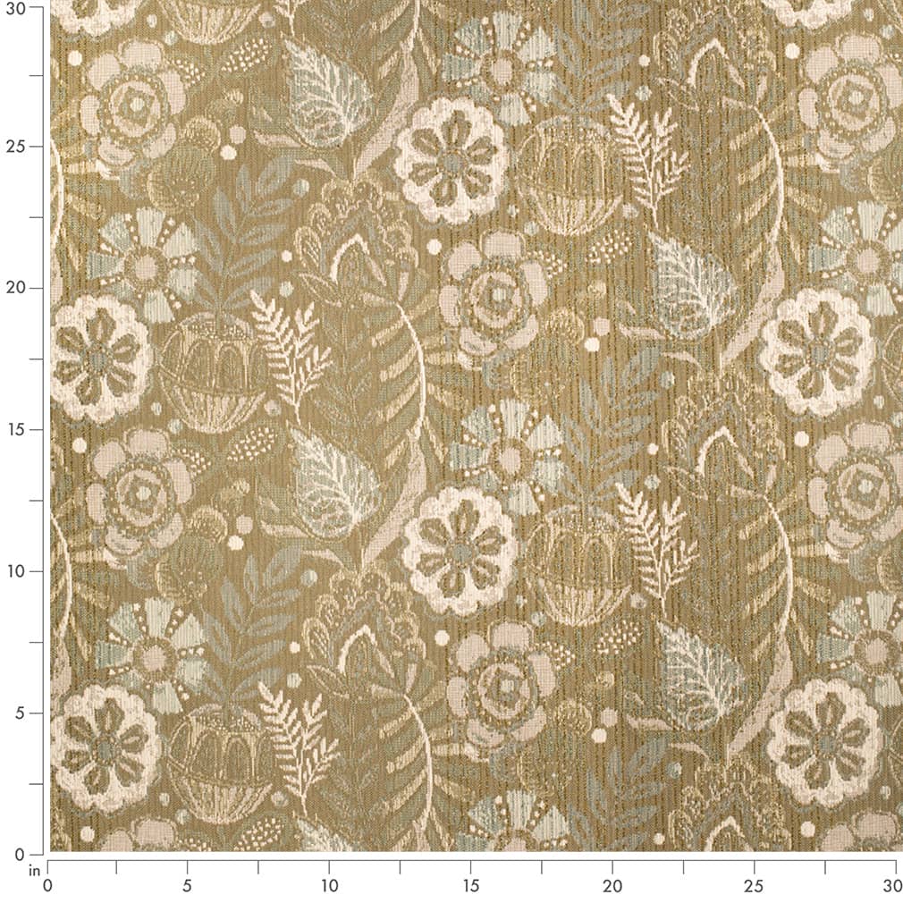 Upholstery Fabric - Green Floral Upholstery Fabric 54 Inches"