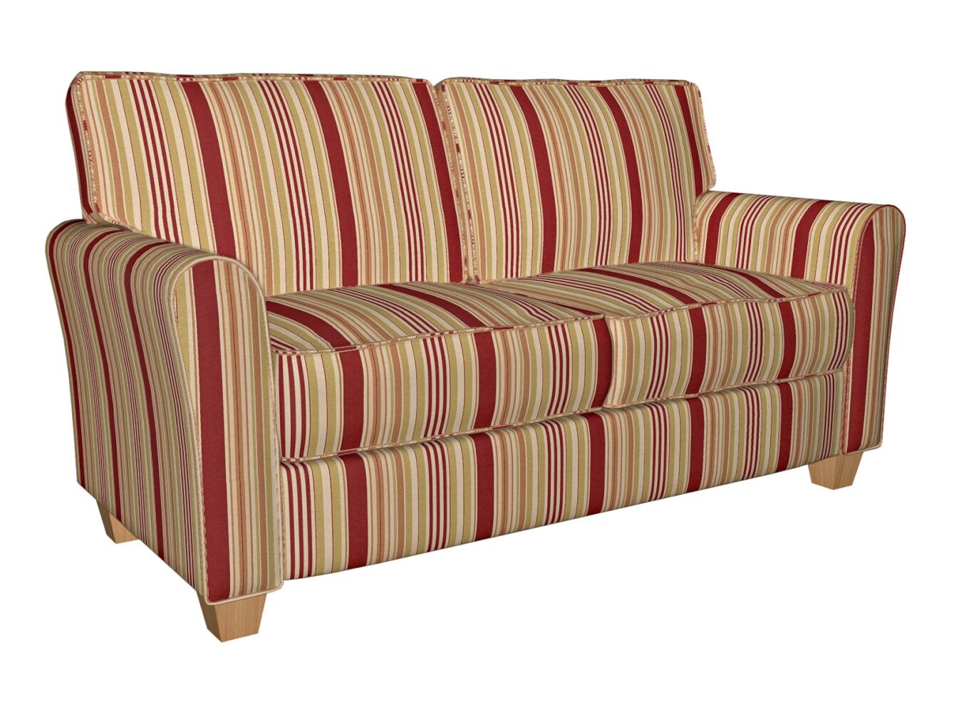 Upholstery Fabric - Red & Burgundy Stripe Upholstery Fabric 54 Inches"