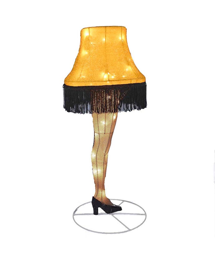 Leg Lamp 3D Tinsle Lited Lawn Dec - 28&#x22;