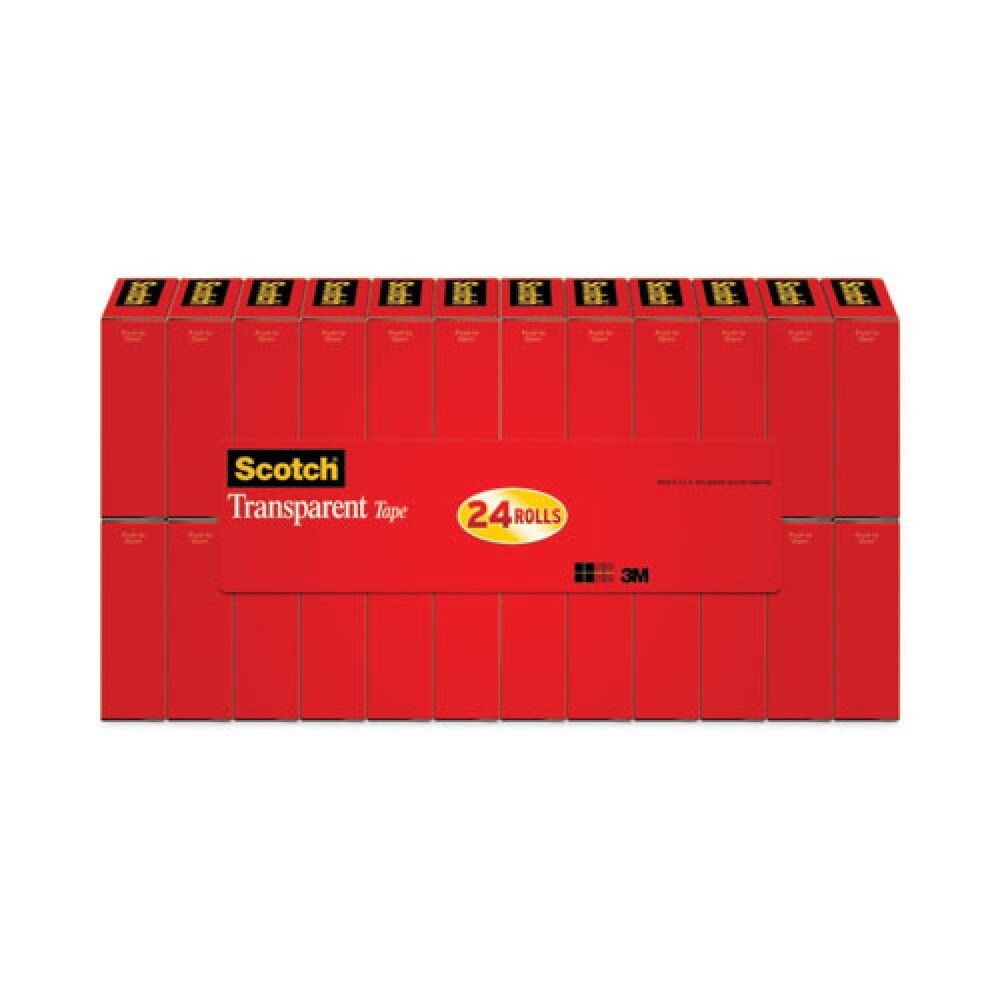 Scotch 0.75 in. x 83.33 ft. 1 in. Core Transparent Tape (24/Pack)
