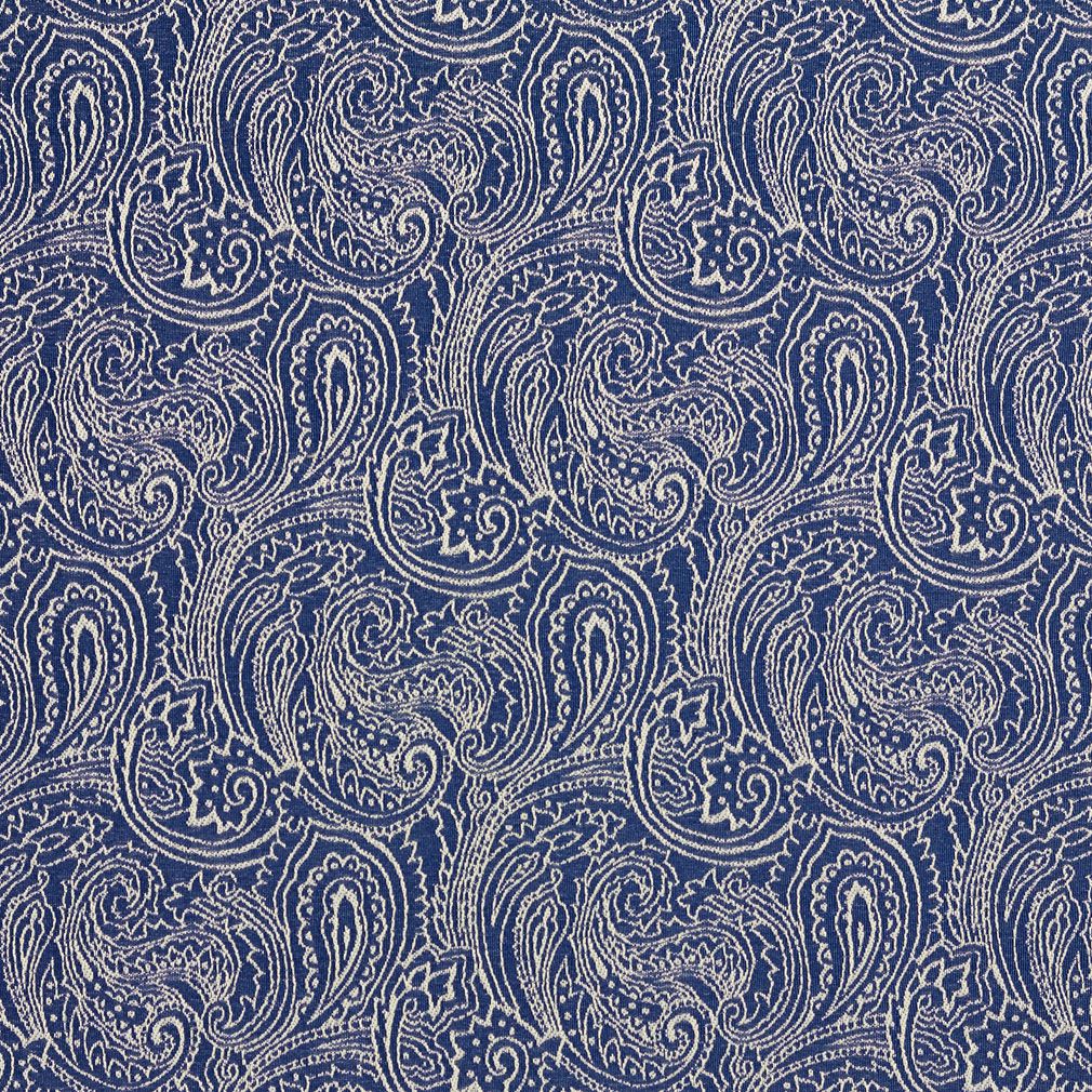 Wedgewood/Paisley - Blue Paisley Upholstery Fabric 54 Inches"